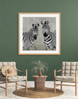 black and white zebra wall art