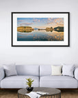 Peaceful seascape photograph of Anton Larson Bay at dusk