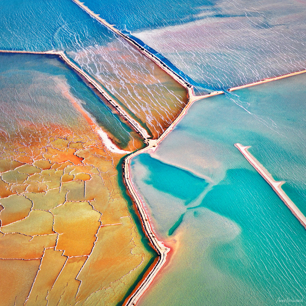 Shark Bay salt ponds aerial photography