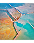 Aerial fine art photography of salt patterns