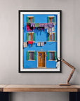 laundry hanging architecture print