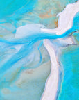 aerial abstract ocean artwork Shark Bay