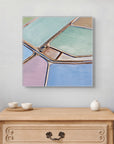 geometric pastel saltworks aerial artwork