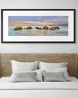 Earth-toned coastal decor print