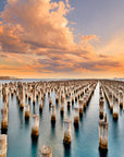 Golden Tranquility: Sunset Over Princess Pier, Port Melbourne