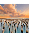 Golden Tranquility: Sunset Over Princess Pier, Port Melbourne