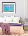 Aqua, violet, and gold tones in fine art print