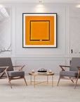 abstract landscape geometry wall art