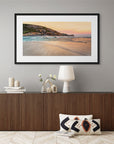 sunset wave motion coastal art