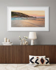 horizontal beach print with soft tones