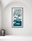 peaceful frozen river scene photography