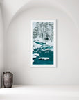 icy winter river landscape artwork