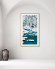 vertical wall art of snowy scene