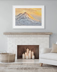 sunlit mountain fine art print