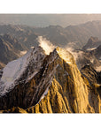 Denali National Park aerial print - majestic snow peaks for nature wall art.