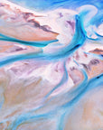soft blue and sand tones artwork