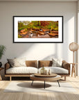 panoramic wall art cascading water