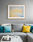 gold blue and silver aerial landscape