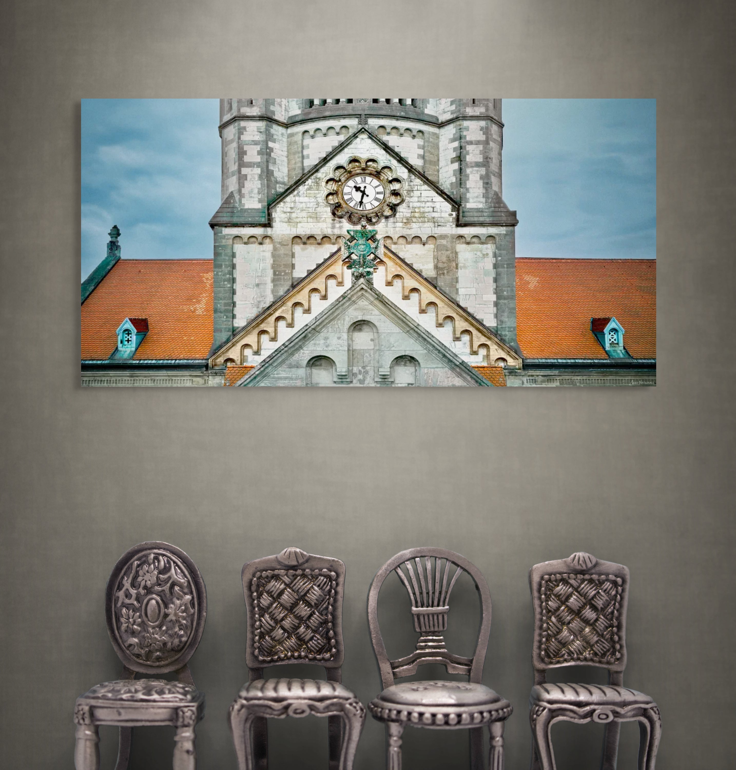 Weathered stone architecture wall art