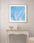 Soothing blue abstract wall art