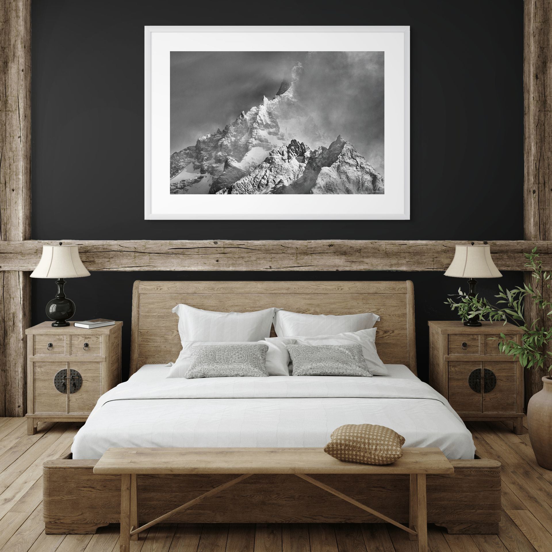 Dramatic mountain wall art