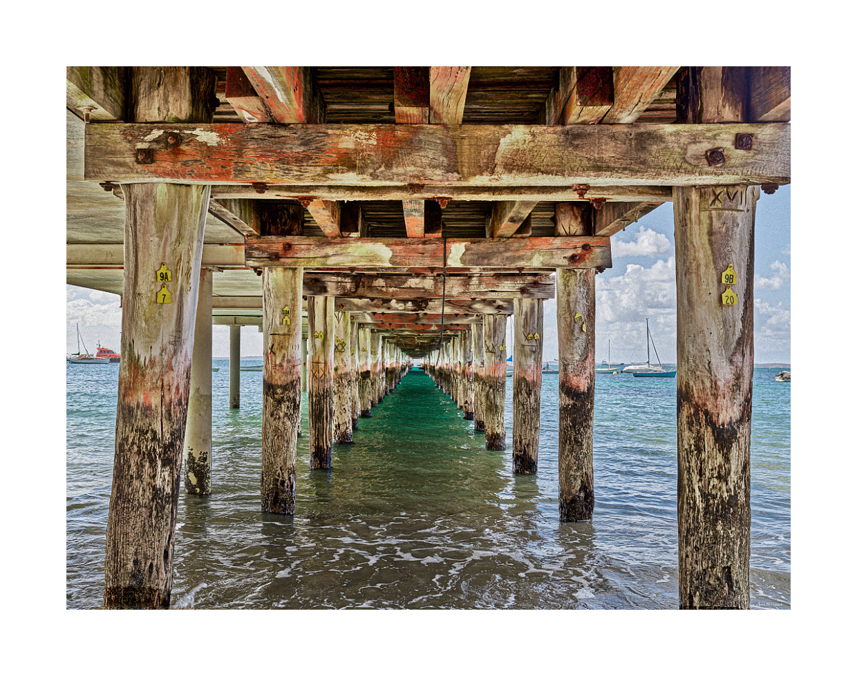 wooden pier structure photograph