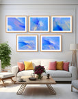 Blue Awakening aerial landscape artwork by Anne Neiwand