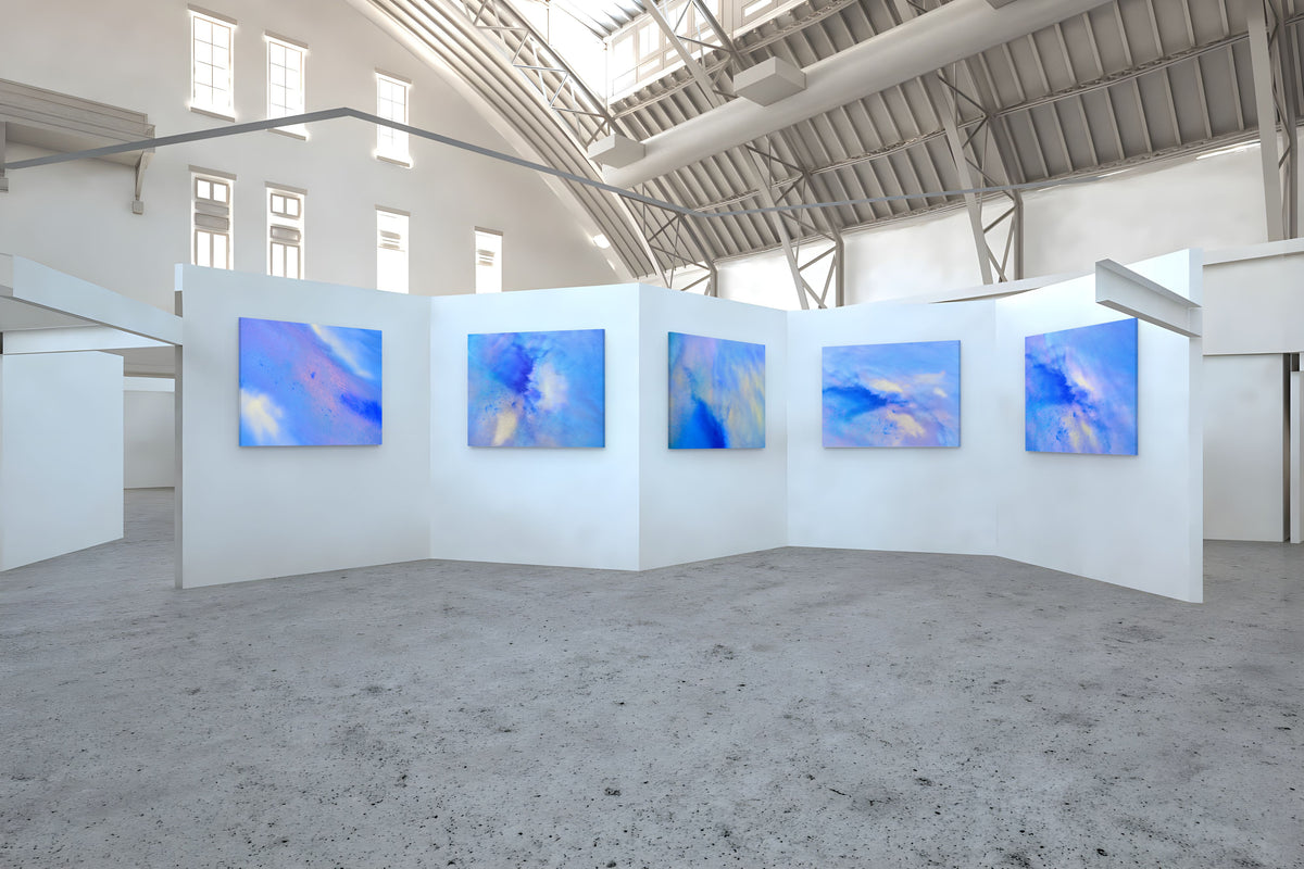 Blue Awakening aerial fine art landscape titled Rush