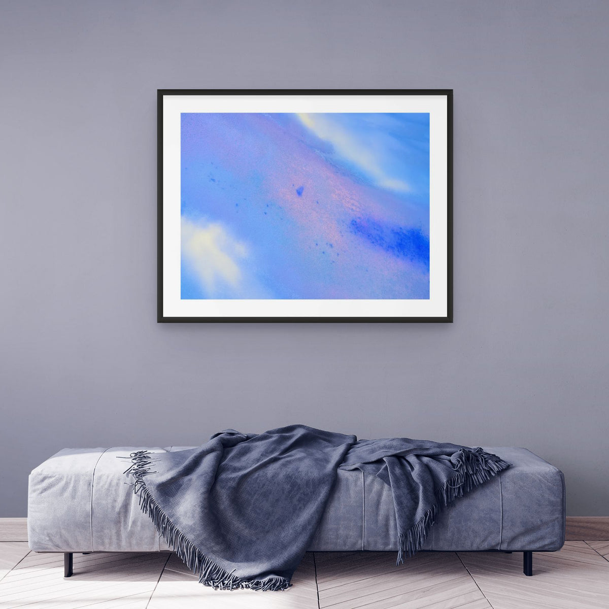 blue abstract aerial landscape photography