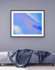 blue abstract aerial landscape photography