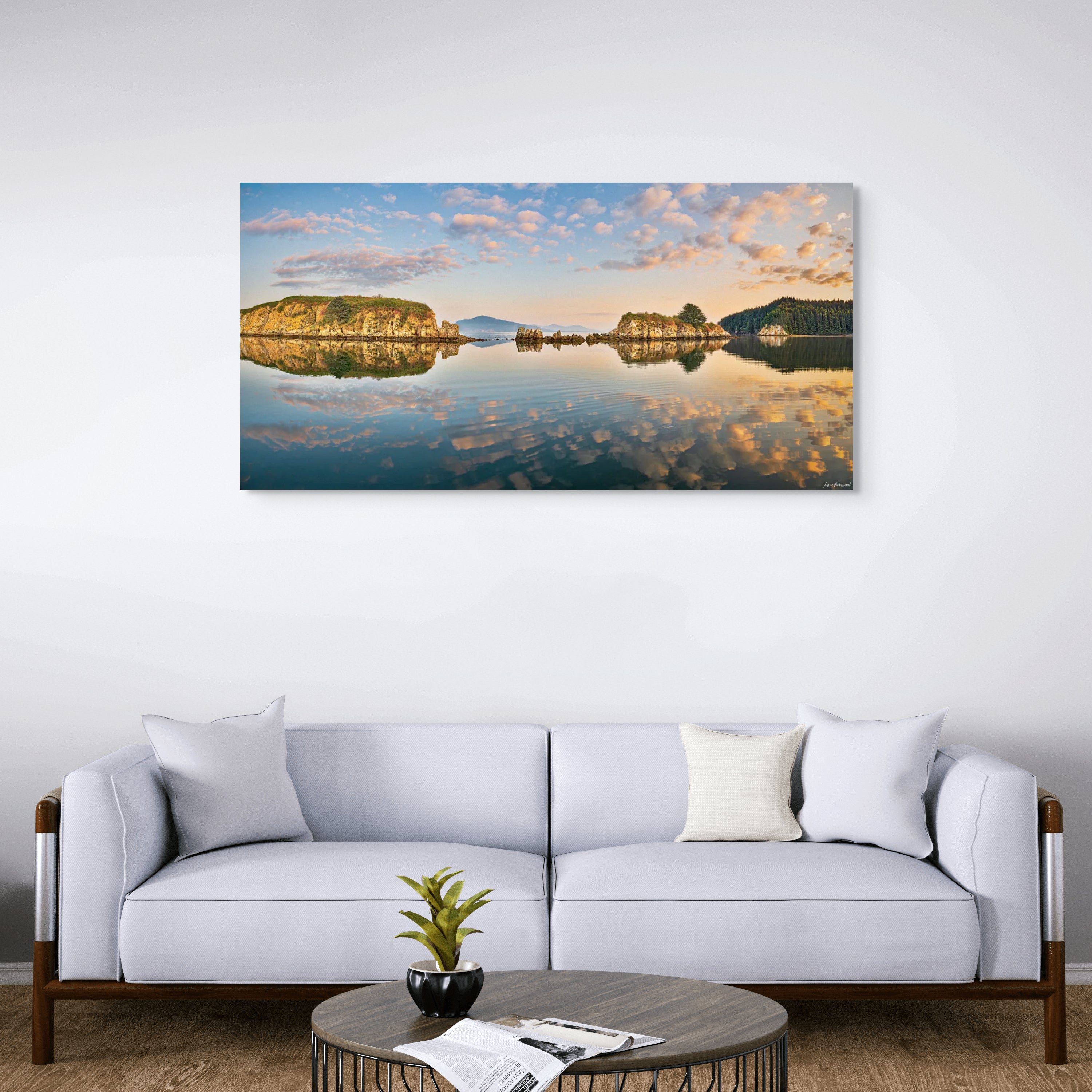 Fine art landscape with serene sky and water reflections
