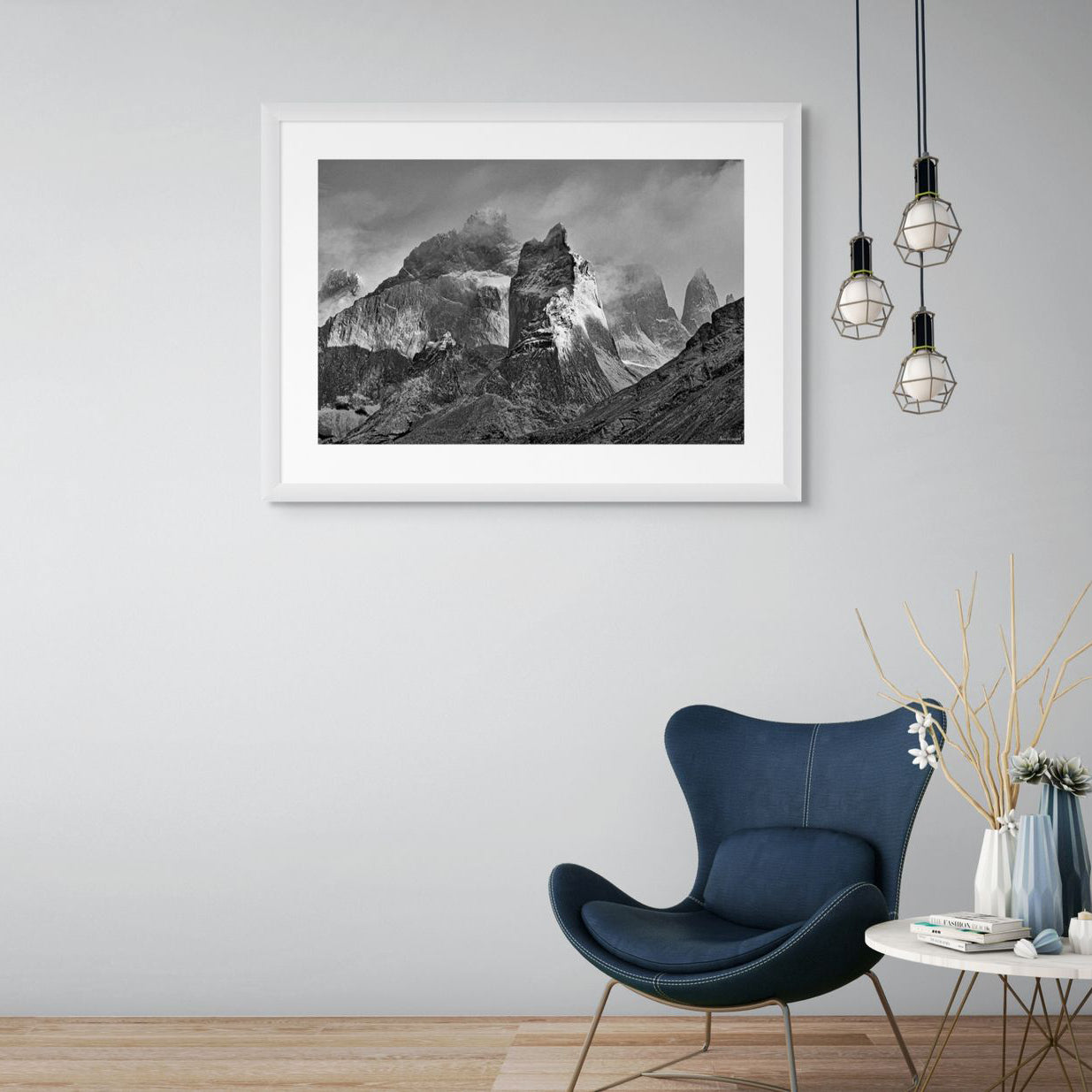 Fine art photography of mountains in monochrome