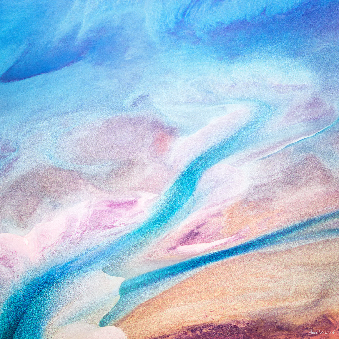 aerial abstract landscape with pastel colours