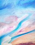 aerial abstract landscape with pastel colours