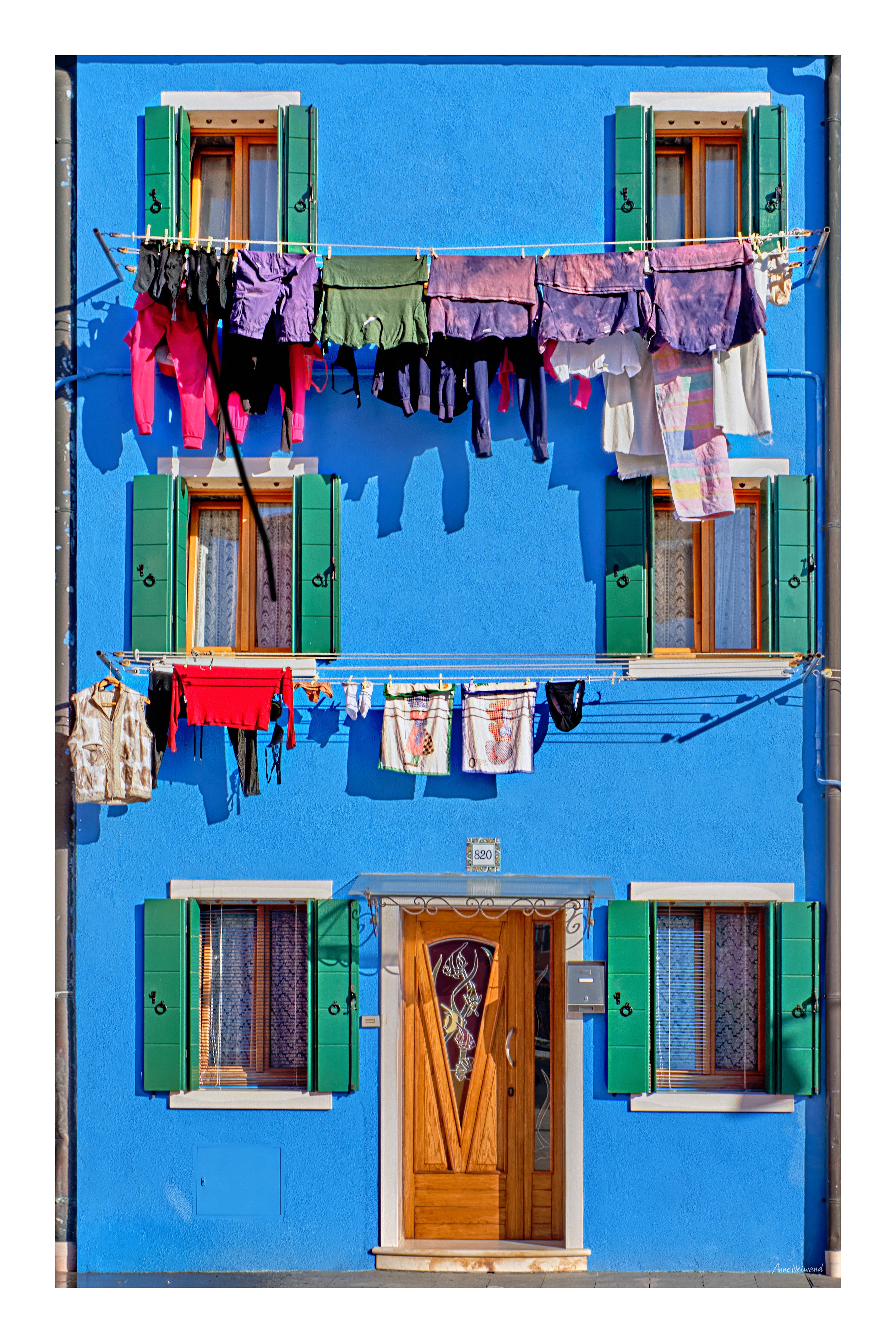 bold blue exterior photography