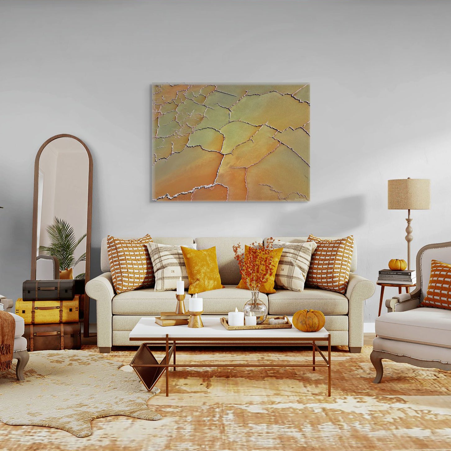 Cracked earth textures shark bay