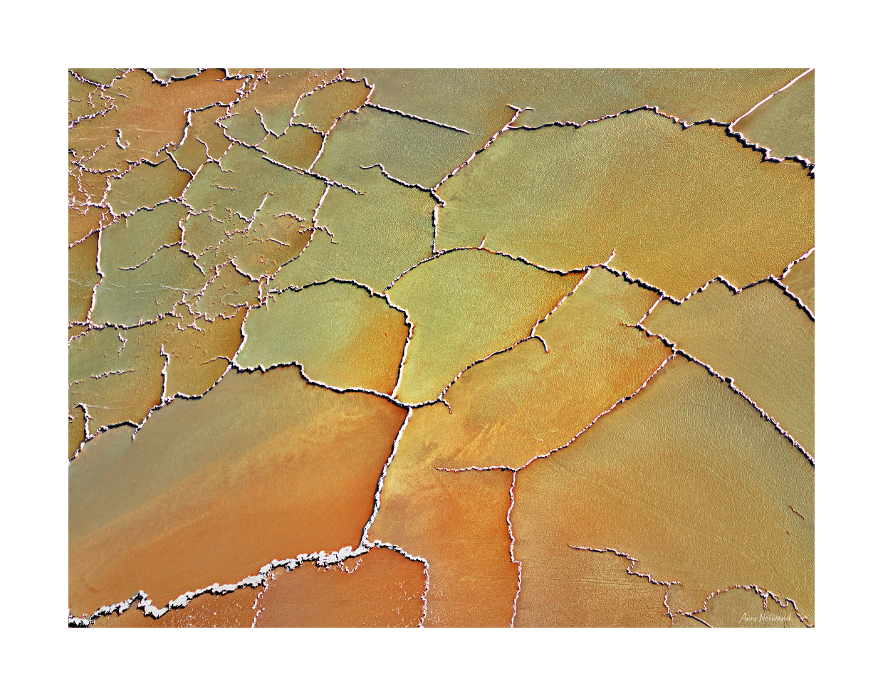 Aerial salt lake photography