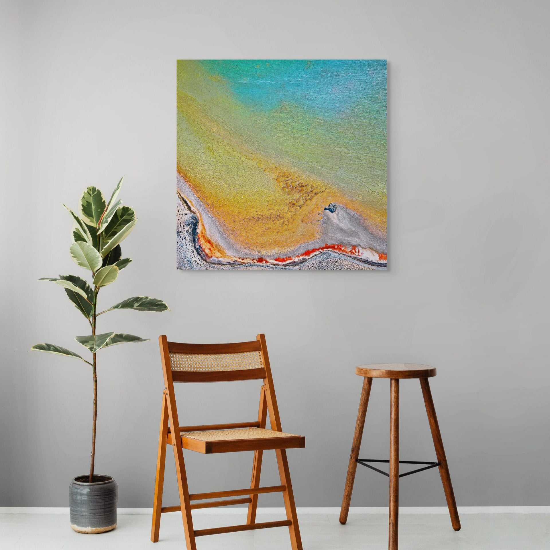 Earthy tones in aerial fine art