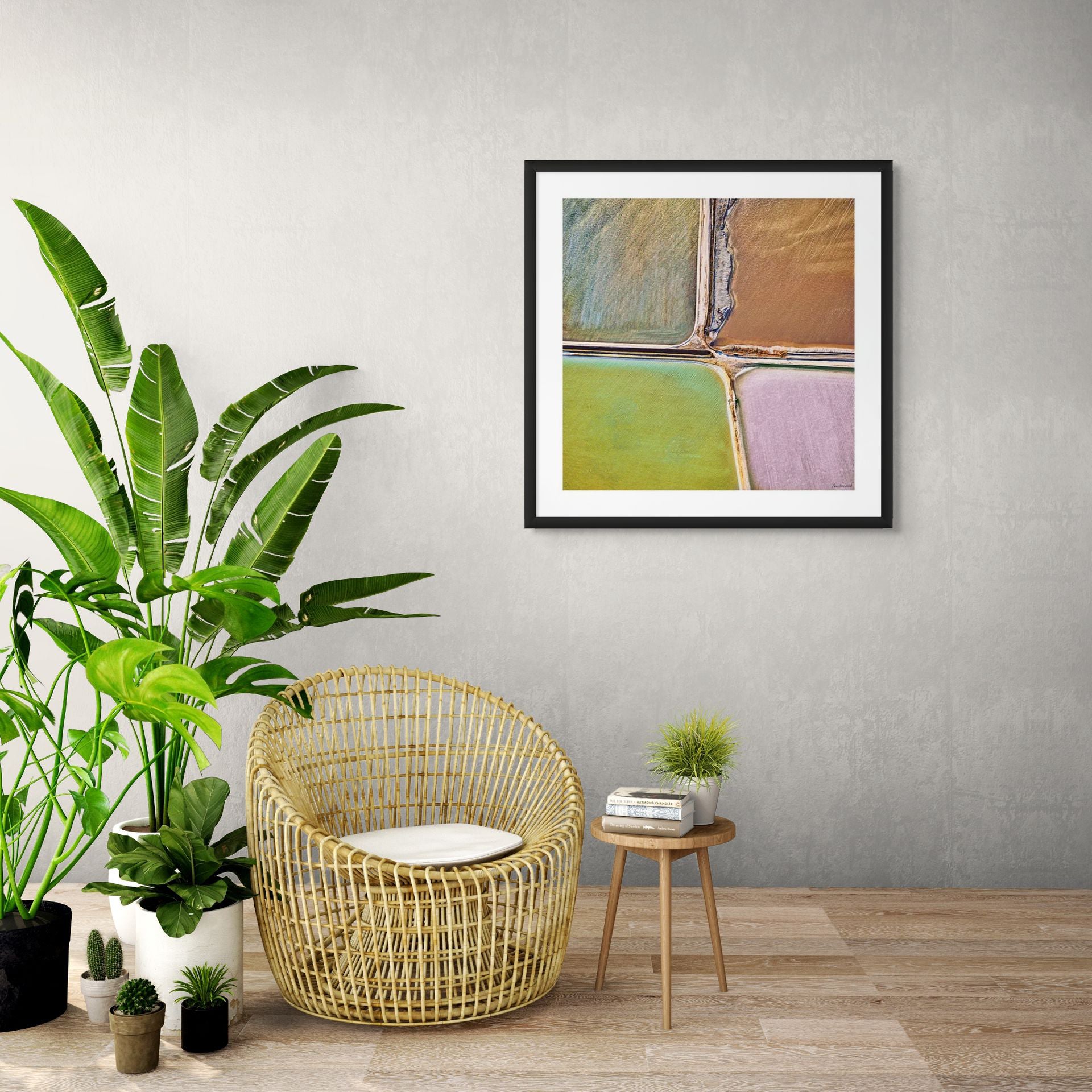 drone photography of industrial salt fields