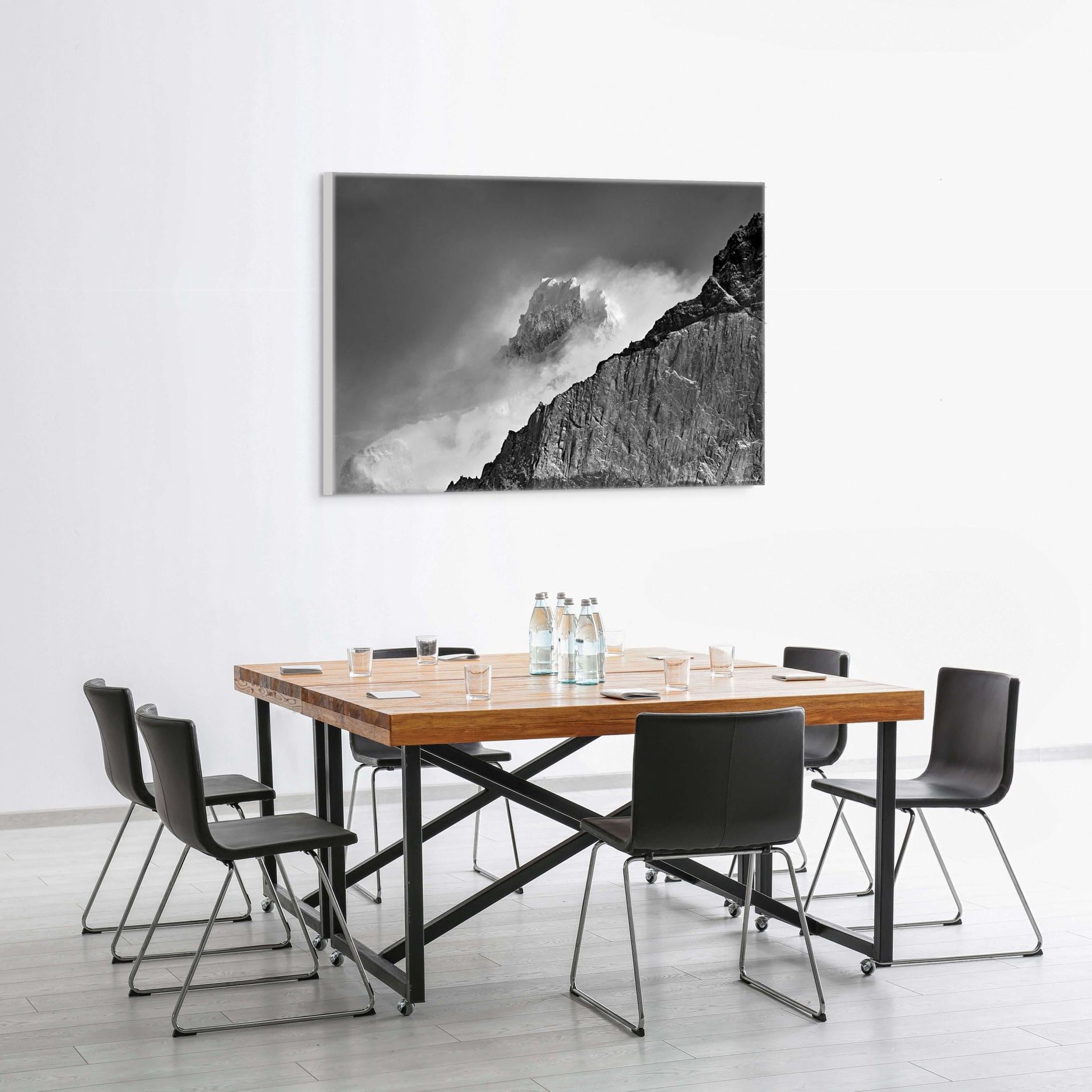 misty mountain peak in cloud fine art print