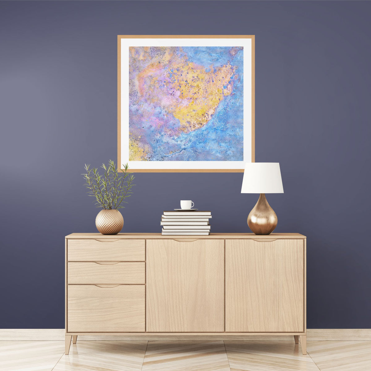 colourful abstract landscape from above