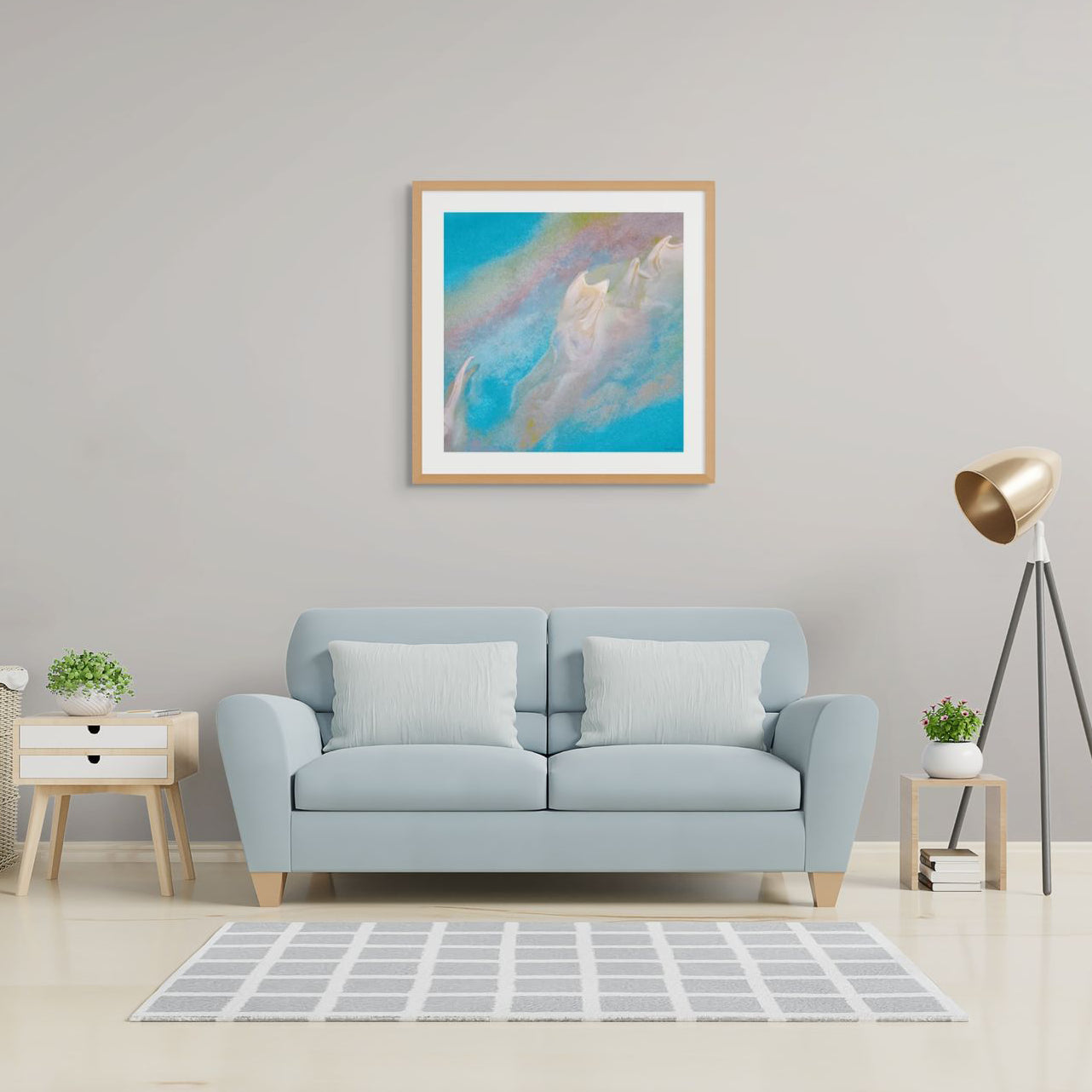 Aerial dune formations in pastel palette