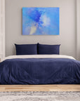 Blue aerial landscape artwork titled Ember