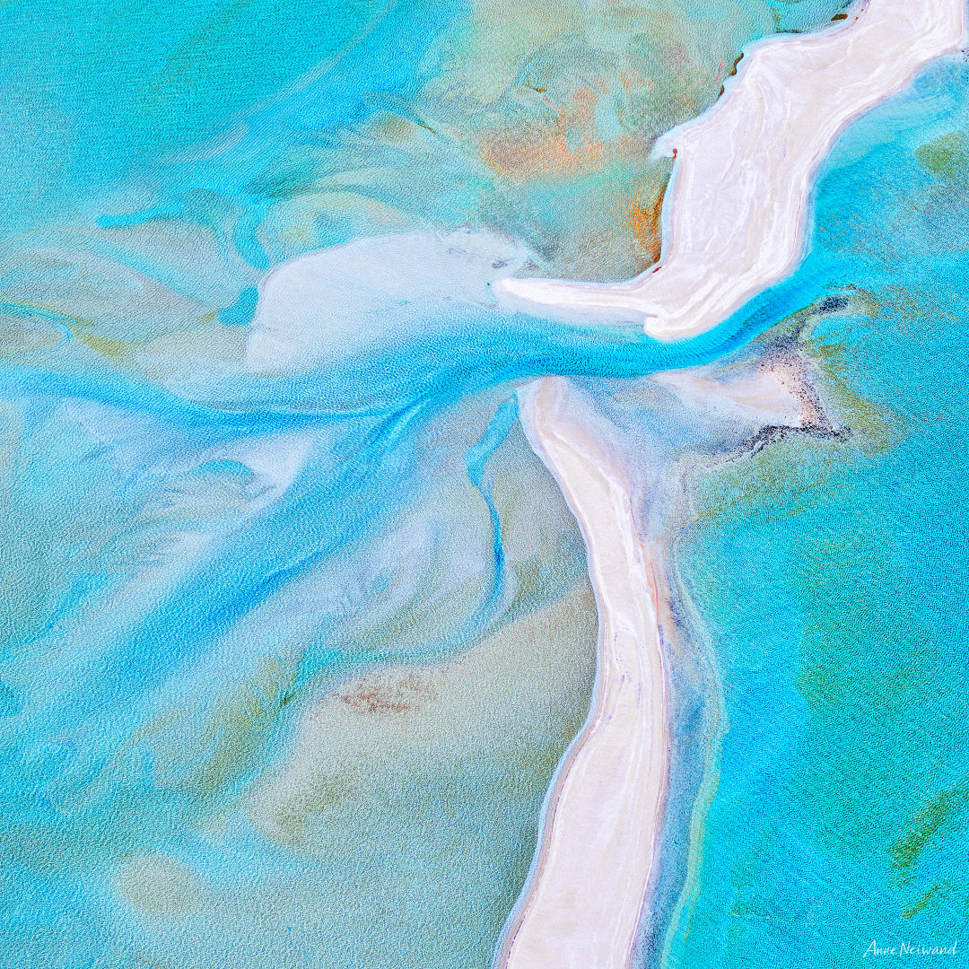 aerial abstract ocean artwork Shark Bay
