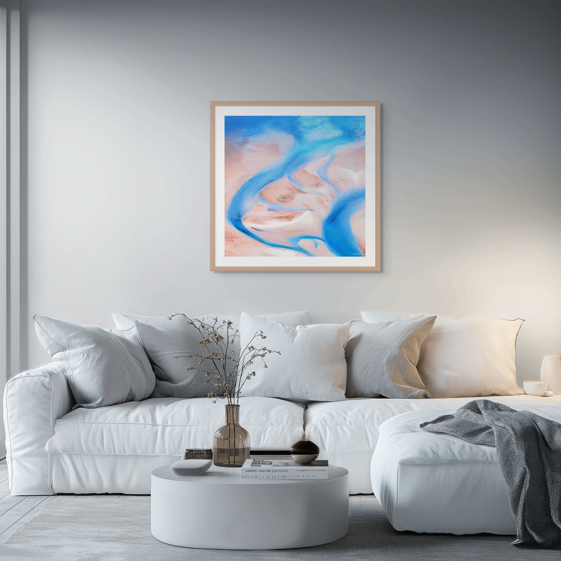 Fine art aerial image of flowing tides