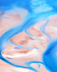 Ethereal blue aerial landscape Shark Bay