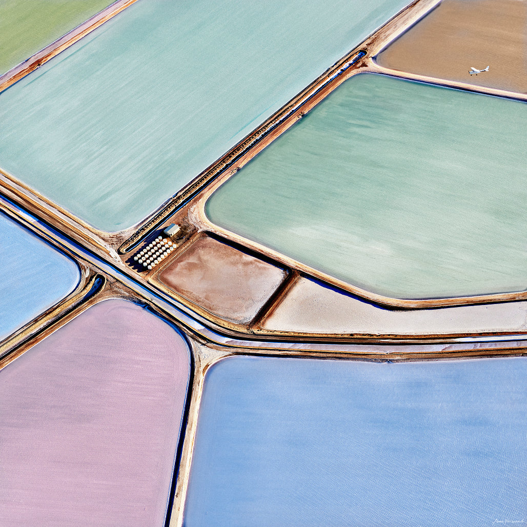 abstract aerial photography with airplane