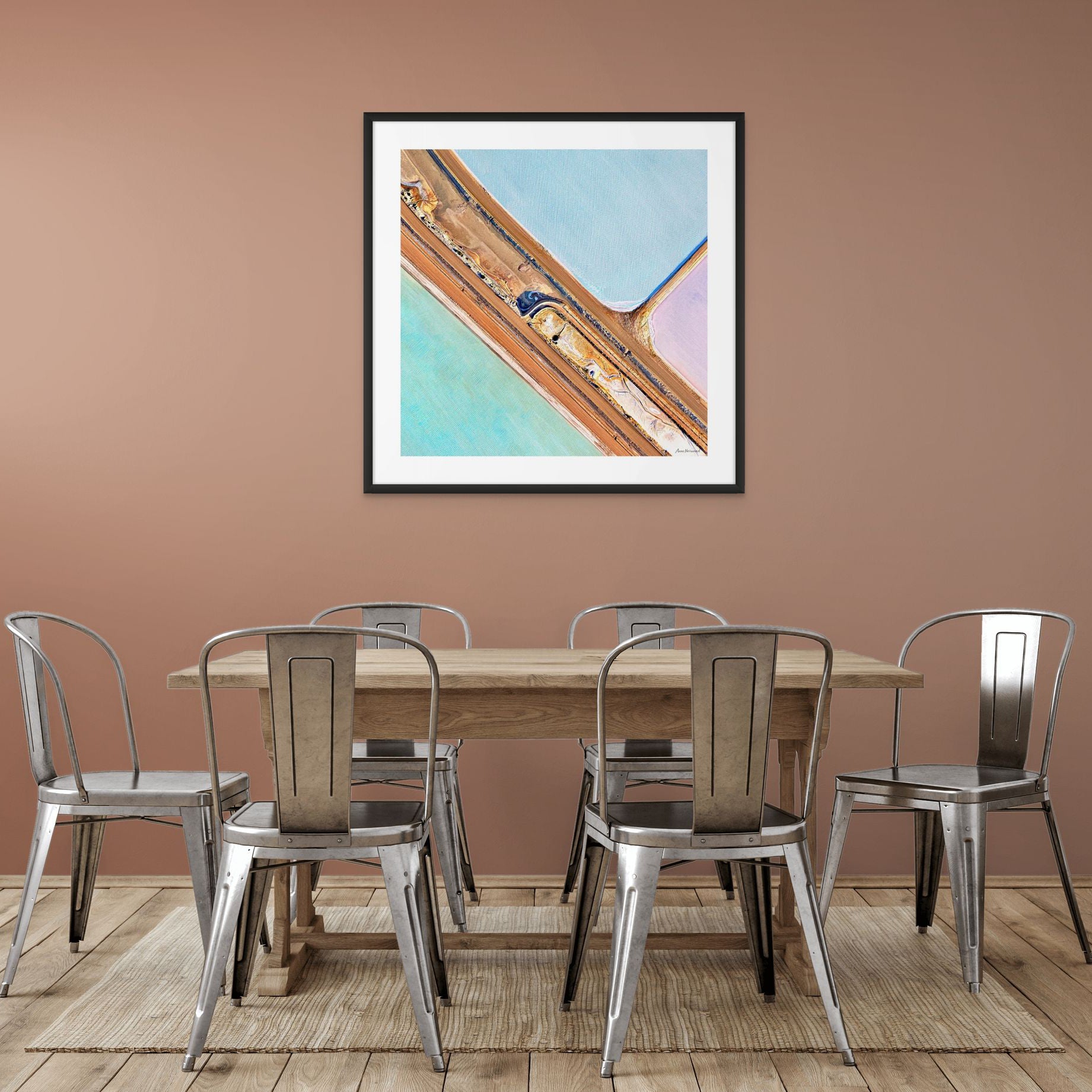 bold geometric salt ponds fine art print