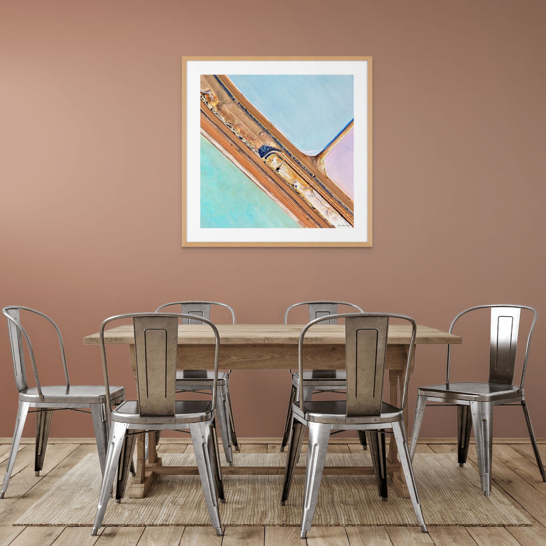 gold and pastel aerial abstract fine art