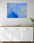 Blue abstract aerial landscape titled Immersion